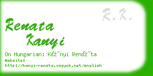 renata kanyi business card